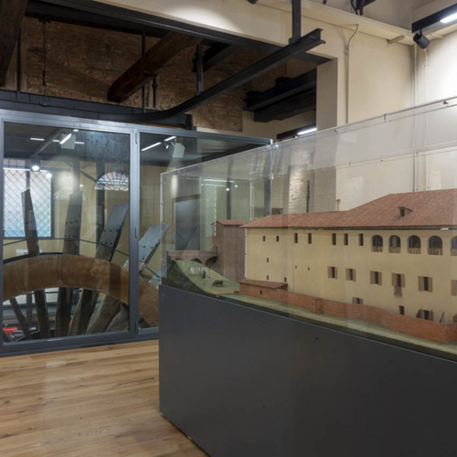 Ruota idraulica, presso l' opificio delle acque, archivio Canali di Bologna